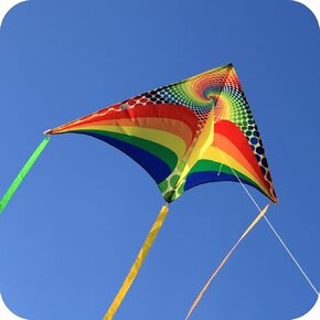 Orgcldkt-Rainbow Cruiser Delta Kite ، الطائرات الورقية للأطفال الذين تتراوح أعمارهم بين 8-12،5-8 ، بويز فتيات.
