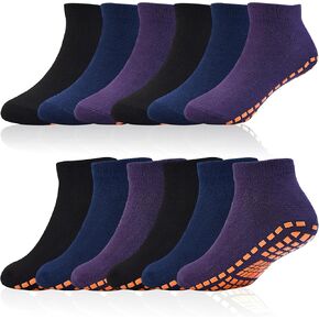 SkiBeaut Kid Trampolines Socks Ankle Grips Non Slip Child Socks for Boys Girls 2-5/6-9/10-13 Years