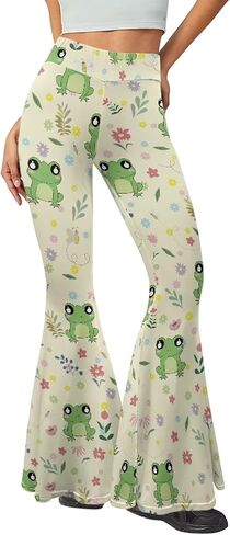 Amzbeauty Flare Pants for Girls Teens Womens Casual Bootleg Yoga Pants in Kuwait