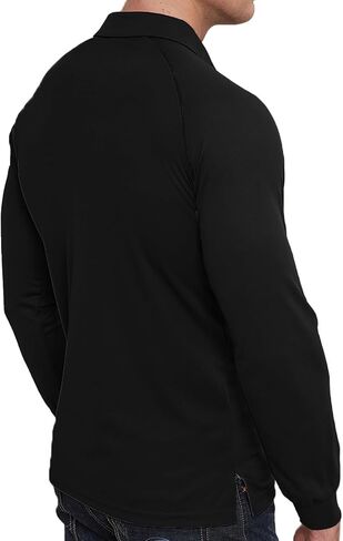 Men's Polo Shirt Long Sleeve Quick Dry American Flag Print Graphic Split Color Golf Shirt for Sport in Saudi Arabia