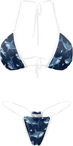 Irisjudy Women High Cut Bathing Suit Hawaii Tribal Turtle Two Piece Swimsuit High Rise Bikini Set Brazilian String Thong in Kuwait