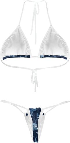 Irisjudy Women High Cut Bathing Suit Hawaii Tribal Turtle Two Piece Swimsuit High Rise Bikini Set Brazilian String Thong in Kuwait