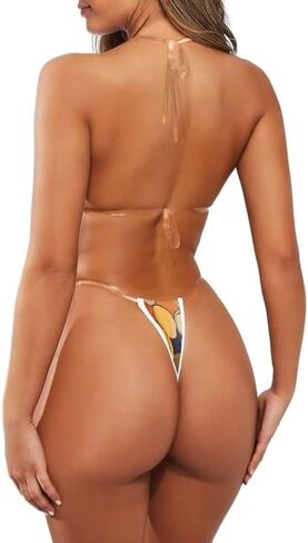 Irisjudy Women High Cut Bathing Suit Hawaii Tribal Turtle Two Piece Swimsuit High Rise Bikini Set Brazilian String Thong in Kuwait
