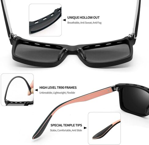 Joopin Polarized Big Square Sunglasses for Men, Trendy Large Sun Glasses for Women UV Protection, Unisex Sunnies Shades in Kuwait