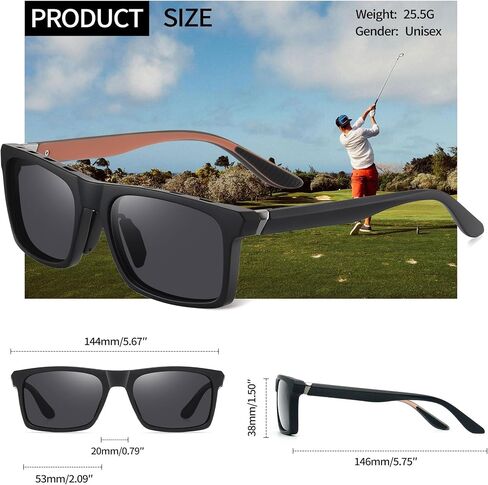 Joopin Polarized Big Square Sunglasses for Men, Trendy Large Sun Glasses for Women UV Protection, Unisex Sunnies Shades in Kuwait