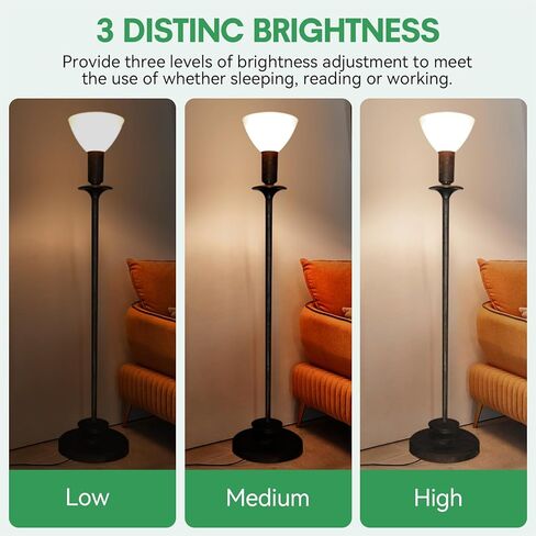 قاعدة موجول 2 حزمة 3 طريقة مصباح كهربائي 100/200/300 واط LED ، PS25 ناعم أبيض 3000K توفير الطاقة LED 10/20/30W لمصباح الأرضيات العتيقة ، العمر 13 سنة in Kuwait