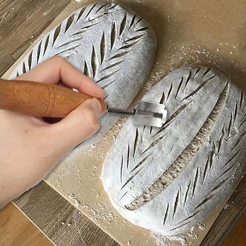 أداة عرجاء الخبز مع 5 شفرات بديلة وغطاء واقعي للجلد ، وأداة تسجيل العجين عرجاء الخبز لمحترفي خبز العجين المخمر in Kuwait