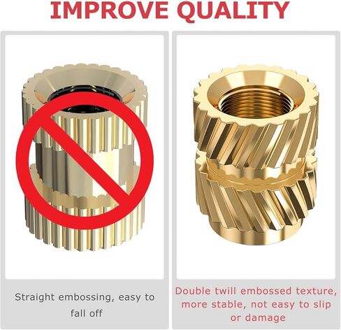 120 PCS M3 ملجم إدراج ، 4.6 مم × 5.7 مم 3D صواميل النحاس النحاسية التضمين براغي خيط تويس in Kuwait