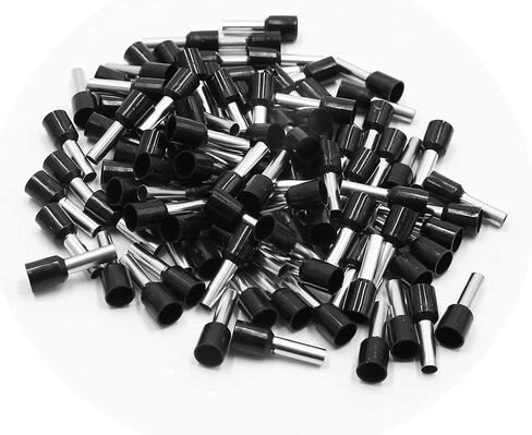 uxcell 100pcs Black Insulated Copper AWG 10 Wire Crimp Connector Cord Pin End Terminal E6012 in Saudi Arabia