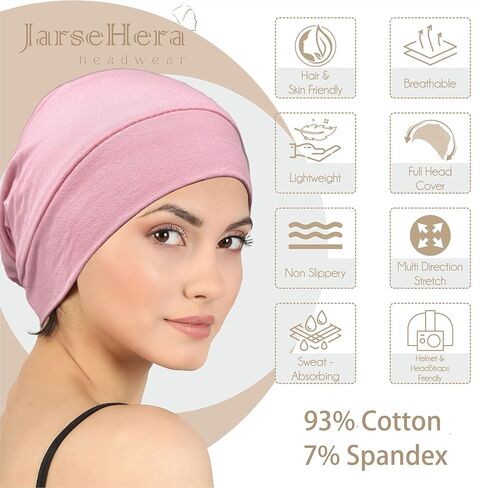 جارسيهارا الخيزران الكيميائي للسيدات للنساء قبعة القطن لفقدان الشعر in Kuwait