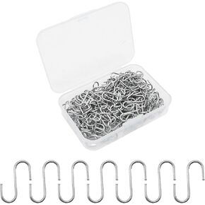 200Pcs 0.8 Inch Stainless Steel S Hooks, Small S Shaped Hooks for Christmas Ornaments Jewelry Hanging Holders