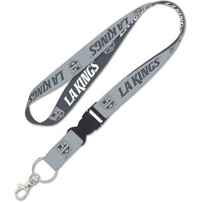 Los Angeles Kings Charcoal Lanyard with Detachable Buckle, 1"