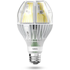 SANSI 10,000 Lumens A21 LED Light Bulb, Super Bright 650W Equiv. E26 Light Bulb with Wide 270° Beam Angle, 5000K Daylight Non-Dimmable Safe 65W Bulb for Workshop Garage Church Supermarket
