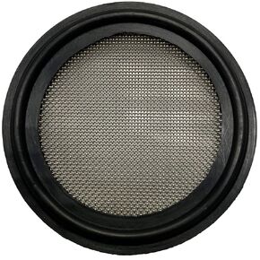 1.5" Sanitary Tri-Clamp Gaskets (Pack of 2), Bonded Type Screen (#40 Mesh/ 420 μm) Gaskets, Black Buna NBR