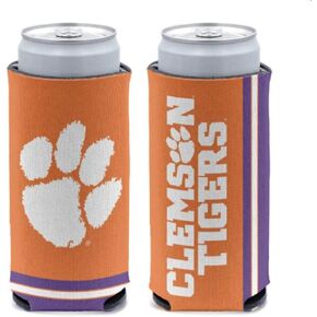 WinCraft NCAA Clemson Tigers Slim Can Cooler, Team Colors, One Size