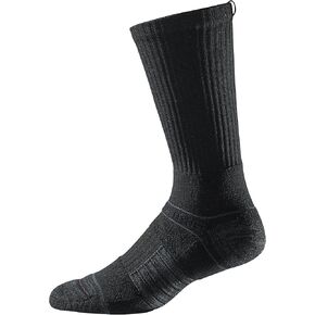 Strideline Basic Crew Socks | Quad-Ply Yarn Padding, Direct Compression and Zoned Cushioning, 1 Pack (Black, Small)