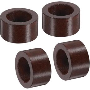 uxcell Set of 6 Wooden Napkin Rings, Circle Table Napkin Holders, Napkin Decoration for Dining, Anniversary, Holidays, Parties, Dark Brown