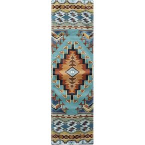 GLENLCWE Southwestern Style Table Runner,Indian American Aztec Print Long Table Covers Rectangle Table Top Decor,12x72Inch,Washable