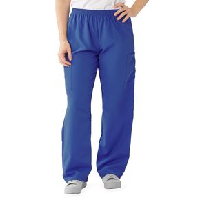 Medline PerforMAX Unisex Elastic-Waist Scrub Pants, Royal Blue, Size 2XL, Regular Inseam