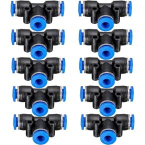 10PCS 4mm T-Junction Pneumatic Fittings Air Connector 3 Way Quick Fittings Connector Water Tube Hose