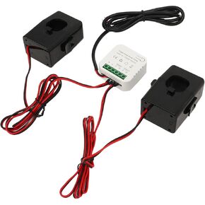 Smart Home, Smart Energy Meter Single Phase Power Monitor Switch, Real Time Electricity Monitor Meter Solar Net Metering 2 300A CT Clamp Current Transformer