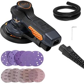 MAXXT Ramdon Orbital Sanders for 6inch, 10000 RPM Electric Orbital Sander with 10PCS Sandpapers, 6 Variable Speed Wood Sander for Woodworking/Sanding/Polishing