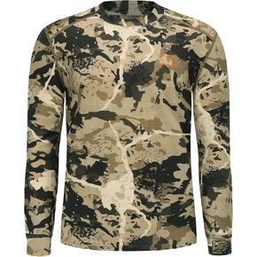 Men's 100% Merino Wool Hunting Base Layer Tops Camo Shirts