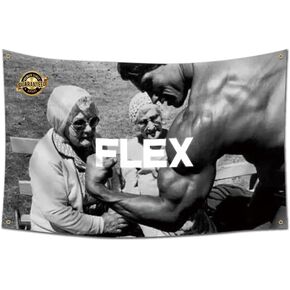 Flex Flegtness Inspirations Fluation Pitness Home Gym Wall Decor College Dorm Man Cave 3x5 Feet Flag Banner Cool Gym Dotevivity Poster Plans Flags Convational Wall Art College Banner Cool