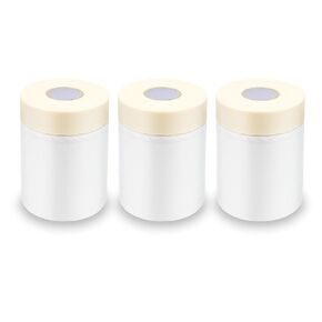 Lichamp Pre-Taped Masking Film, 22 inch x 30 Yard x 3 Rolls (90 Yards Total), Advanced Masking Tape Film