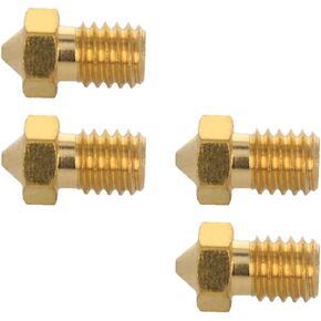 MroMax MK8 E3D Nozzles-0.5mm 3D Printer Brass Pointed Nozzles Extruder Wear Resistant for 3mm Filament V5-V6 M6 3D Printer 4Pcs