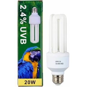 Sundew Compact Flourescent Bird Lamp,2.4 UVB Light Bulb,20W,E26 Screw Thread
