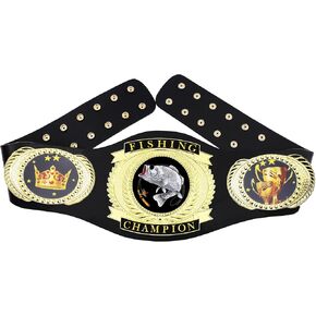 Fishing Championship Belt Adult, Wrestling Belt Real Leather Adult Size Champion Award Trophy Prize Gift…