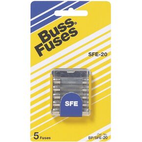 Bussmann RV Trailer Glass Tube SFE 20 Ampere Fuse