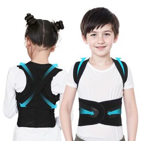 Posture Corrector Back Support, Adjustable Back Brace Support Belt for Back Shoulder and Lumbar for Kids Children (Medium)