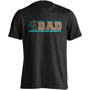 Sport Your Gear Coastal Carolina Chanticleers Dad Proud Parent Black T-Shirt - Medium