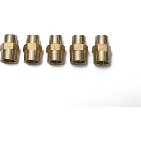 LTWFITTING Brass Pipe Fitting 1/4-Inch x 1/8-Inch Female NPT Reducing Coupling Water Boat(Pack of 5)