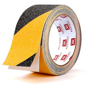 KESTKAS Anti Slip Tapes 1Inch x 49ft - Friction Tape - Non Slip Tape - Anti-Slip Adhesive Tape - Stair treads Non Slip Outdoor - Anti Slip Stair Strips - Grip Tape for Stairs - Grip Tape Skateboard