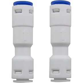 DGZZI 2PCS Check Valve 1/4Inch One Way Push Fit Straight Quick Connect RO Pure Water Reverse Osmosis System 1/4Inch Push to Connect One Way