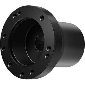 FAHKNS Golf Cart Steering Wheel Adapter, EZGO Steering Wheel Adapter, Electrophoresis Aluminum EZGO TXT & RXV Steering Wheel Hub Adapter Fit For 5/6 Hole Golf Cart Steering Wheels (Black)