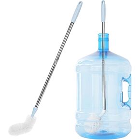 2 Pack Stainless Steel Bucket Brush, Long Handle Cleaning Brush, Bendable and Replaceable Brush Head Cleaning Brush for 1 to 5 Gallon Bucket (25 inch and 28 inch)