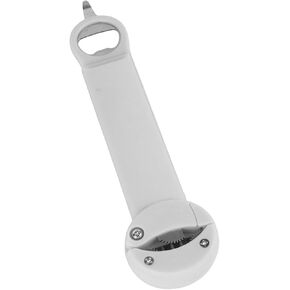 Bottle Opener, Stainless Steel Adjustable Screwer 3 in 1 Multifunctional Retractable Jar Bottle Opener Tab Opener Multi Kitchen Tool (Beige)
