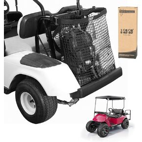 10L0L Universal Golf Cart Cargo Net Bag, 2 Passenger Reticulum Organizer Polyester Net Mesh Storage Bag for EZGO Club Car Yamaha Golf Cart Grocery Shopping Bag-Golf Cart Accessories