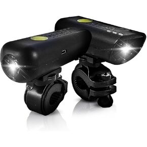 ShineOn Bike Light - The Bike Light That Shines on The Rider and The Road. Waterproof Dual Beam Rechargeable (5H Battery) Bike Light. Designed for Night Riding. Easy to Install for Road Cycling