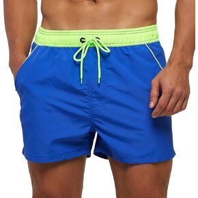 Pioneer Camp Men's Swim Trunks with Back Zipper Pockets and Mesh Lining Quick Dry Athletic Swimwear Shorts Bathing Suit