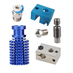 Upgraded Non-Stick All Metal V6 Hotend, High Temperature Plated Copper Heater Block, Extruder Nozzle 0.4mm, Titanium Heatbreak Bowden Compatible with Prusa i3 MK3S 3D Printer