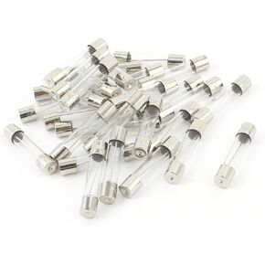 uxcell 30pcs 6x30mm Quick Blow Low Breaking Capacity Glass Tube Fuse 13A 250V