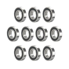 S698-2RS 10PCS Deep Groove Ball Bearing 8×19×6mm,Stainless Steel, Double Black Rubber Sealed Ball Bearing P0 Z2 Bearing for Industrial Machine,Power Tools and Mechanical Equipment