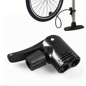 Black Pump Adapter Valve, 3 in 1 Replacement Dual Head Air Pump Adapter Valve for Bicycle Bike Cycle Tyre Tube Pump Adapter, Replacement Parts, Tires and Tubes, Decorative Bicycle Valve Caps