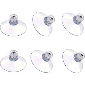 6pcs Screw Suction Cup with Plastic Nut Transparent Strong 41mm Glass Suction Cup Hook Suitable for Fixing Bracket Window Car Glass Blackout Cloth Glass Bathroom Wall Door Plate Fish Tank Rest Sign
