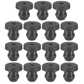 PATIKIL 19mm / 3/4 Inch Drill Hole,9/16 Inch ID Rubber Grommets, 12Pcs Top Hat Grommet for Wiring Eyelet Ring Gasket Automotive Firewall Cable Hole Plugs Wires Protection, Black